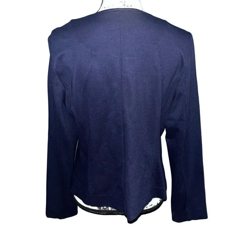 Chico’s navy military jacket size 1 (Med)‎ - Picture 3 of 6